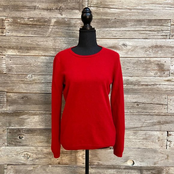 ✨🌹Talbots Red Cashmere Sweater🌹✨ - Picture 1 of 6